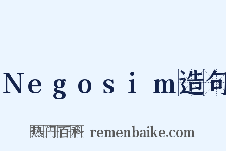 Negosim造句是什么意思的图片